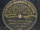 J.W. Myers: Marching Through Georgia - Monarch 3384 One Sided 78 rpm Record