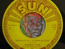 HEAR Johnnie Cash 45 Ways Of Woman In Love/Nearest Thing SUN rockabilly MISPRINT