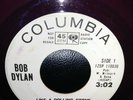 BOB DYLAN Rare Red Vinyl Promo 45 rpm  