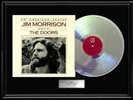 THE DOORS JIM MORRISON AMERICAN PRAYER FRAMED LP WHITE GOLD PLATINUM TONE RECORD