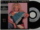 Sylvie VARTAN Tu N'as Rien Compris / En 42 Rare SP PB 41287 de 1987 NMINT