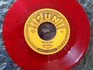 ELVIS PRESLEY THATS ALL RIGHT/BLUE MOON OF KENTUCKY RED VINYL 45&PS NM-MINT 54