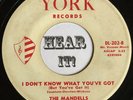 NY Doo Wop Group Soul 45 THE MANDELLS It’s No Good / I Don’t YORK obscure hear