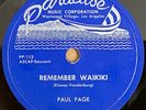 78 rpm RARE Paul Page-Remember Waikiki/Romance Polka Paradise 113 Tiki Exotica