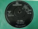 The Beatles - If I Fell / Tell Me Why 1964 UK Export (Europe) 7