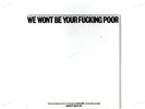 Various - We Wont Be Your Fucking Poor UK 2LP 1985 FOC '