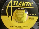 DOOWOP CLOVERS ATLANTIC 934 DON'T YOU KNOW I LOVE YOU/SKYLARK ORIGINAL 1951