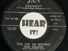 AL Alabama R&B Rocker Jiver 45 BOBBY JACKSON You Got Me Rocking Rolling JAN rare