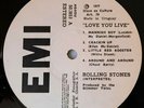 ROLLING STONES LOVE YOU LIVE URUGUAY 1977 WHITE LABELS  RARE B&W BACK COVER LP