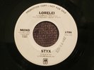 STYX Lorelei 45 RECORD RARE MONO / STEREO DJ PROMO NEAR MINT