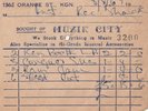 COLLCTORS ITEM 1967 RECEIPE PRINCE BUSTER RECORD SHACK TO COXSONE MUZIK CITY