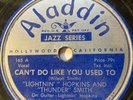 Lightnin’ Hopkins & Thunder Smith on Aladdin 78 Rpm 165 CANT DO LIKE YOU USED TO
