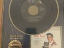 Elvis Presley teddy bear 1957 RIAA Cert Platinum 45 RPM Record Framed #6/90