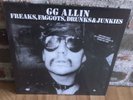 G.G. GG ALLIN freaks faggots drunks & junkies Lp SEALED hardcore punk RARE OOP