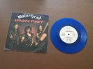MOTORHEAD 'IRON FIST' 45 UK BRONZE 1982 PICTURE SLEEVE BLUE VINYL