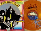 kiss hotter than hell autographed Orange vinyl Album ace frehley paul stanley