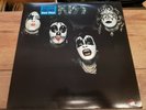 KISS - KISS - RARE RE-ISSUE USA BLUE VINYL 1ST LP + POSTER + STICKER  MINT
