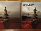 SEVENDUST BLOOD & STONE RED BLACK SILVER MARBLE  VINYL LP + SIGNED FLAT BLOW OUT
