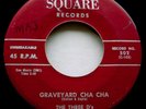 THE THREE D'S Graveyard Cha Cha 45 Rare Square Rockabilly/Horror Novelty-Rocker