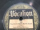 78rpm Blues Vocalion #279 Leroy Carr - You Don’t Mean Me No Good/How Long #3 G