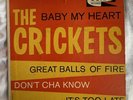 CRICKETS 45 EP Great Balls Of Fire CORAL 81192 rock and roll buddy holly