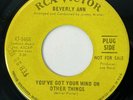 BEVERLY ANN You've Got Your Mind On Other Things Northern Soul Promo VG+ 45 HEAR