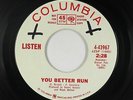Rock 45 - Listen - You Better Run - Columbia - VG++ mp3 - Robert Plant