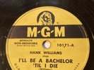 Hank Williams on MGM 78 Rpm 10171 HONKY TONKIN’