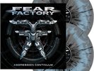 Fear Factory - Aggression Continuum (Gray & Light Blue Swirl w/ Black Splatter 2