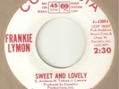 FRANKIE LYMON Sweet And Lovely COLUMBIA PROMO NORTHERN SOUL USA 45