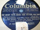 JAY WHIDDEN’ NEW MIDNIGHT FOLLIES BAND- ’TOO MANY TOTS ‘ COLUMBIA 78, HO-V GOOD+