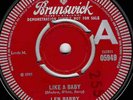 NORTHERN SOUL - LEN BARRY - LIKE A BABY - UK BRUNSWICK DEMO