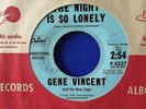 GENE VINCENT  THE NIGHT IS SO LONELY / RIGHT NOW CAPITOL F-4237 PROMOTIONAL