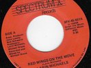 LARIN MICHAELS 45 Rpm RED WINGS ON THE MOVE Spectrum X Records DETROIT Synth