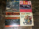 HOT ROD HOOTENANNY LP,HOT RODDERS,HOT ROD CARAVAN,SURF AND DRAG LOT,4 lps