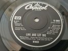 WINGS McCartney LIVE AND LET DIE 1980's Southall  UK labels 7