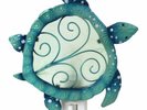 Beachcombers Blue Sea Turtle Night Light Electric Capiz Shell and Metal 7 watt