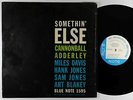 Cannonball Adderley - Somethin' Else LP - Blue Note Mono RVG NY USA VG+ Shrink