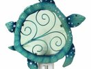 Beachcombers Blue Sea Turtle Night Light Electric Capiz Shell and Metal 7 watt