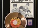 THE BEATLES I WANT TO HOLD YOUR HAND 45 RPM GOLD METALIZED RECORD RARE NON RIAA