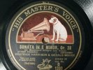 Brahms Cello Sonata Beatrice Harrison & Gerald Moore HMV D 1380/2 3x78 RPM