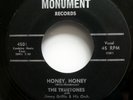 the TRUETONES 45 Honey Honey / Whirlwind MONUMENT VG+ Doowop Hf99