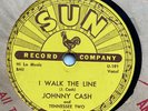 ROCKABILLY 78 - JOHNNY CASH - I WALK THE LINE / GET RHYTHM 1956 SUN 258