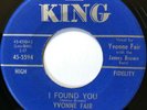 Rare 1962 Soul R&B US Press King 45 Yvonne Fair & James Brown - I Found You EX