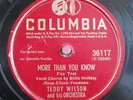 Teddy Wilson And His Orchestra 78 RPM / More That You Know & Sugar (242-0620-P)