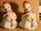 HULL ART POTTERY LITTLE RED RIDING HOOD SALT & PEPPER SHAKERS
