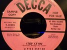 Little Esther    Stop Cryin'   Decca 9-48305   promo