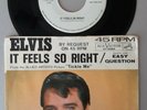ELVIS PRESLEY IT FEELS SO RIGHT / EASY QUESTION PROMO white label 45 + PS