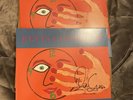 ELVIS COSTELLO Autograph HEY CLOCKFACE BLUE/BLACK SPLIT COLOR 2LP DAMAGED