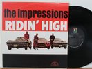The Impressions LP “Ridin High”   ABC Paramount ST 90630   VG++